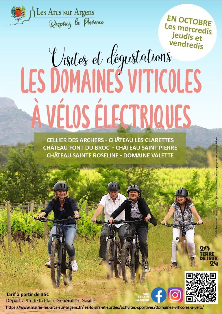 Affiche d'un événement sportif et touristique aux Arcs-sur-Argens